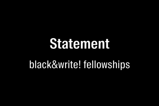 White text on a black background 