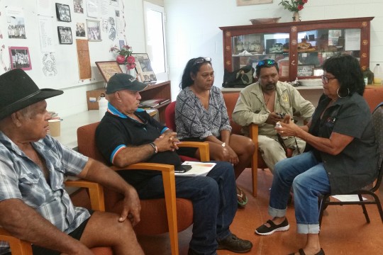 Participants at a regional Indigenous Languages workshop at Hope Vale Aboriginal Shire Library April 2018