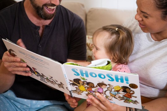 Family enjoys sharing Shoosh! by Simon Howe