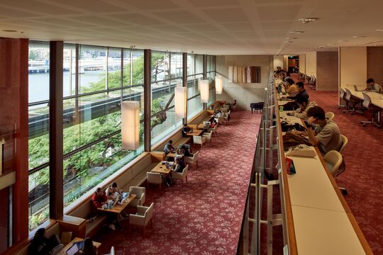 People sitting in the library