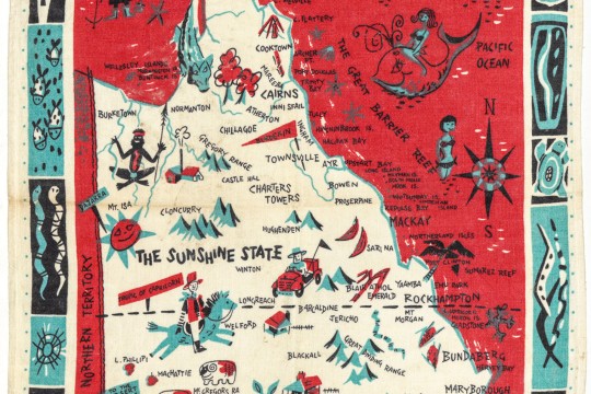 Colourful tea towel of The Sunshine State 0003