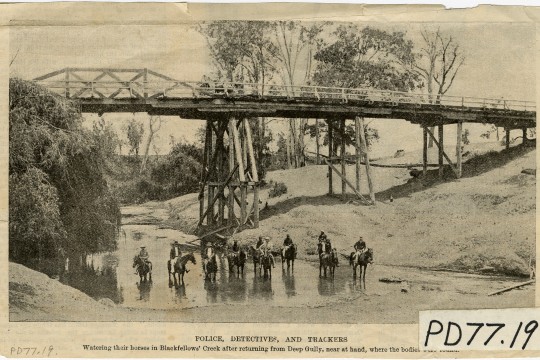 Police Detectives and trackers in Blackfellow Creek 1899