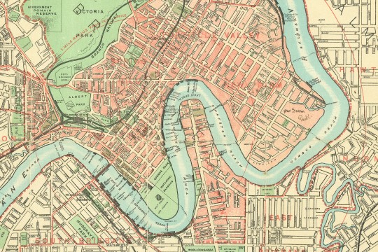 Map of Brisbane and suburbs 1912