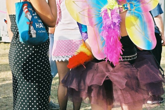 Pride colours displayed by patrons attending the fetival