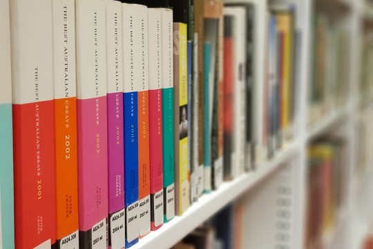 Australian books on the shelf