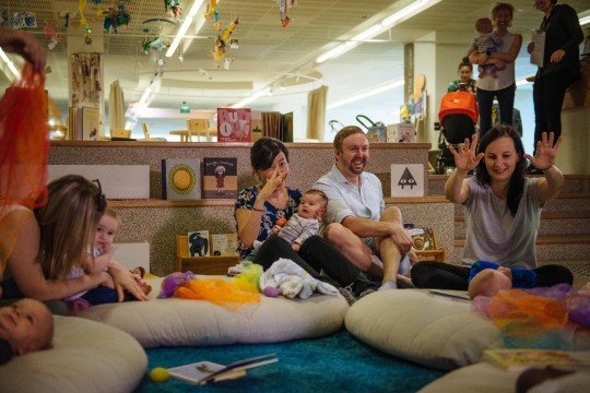 Babies parents and carers enjoying Baby Play at The Corner