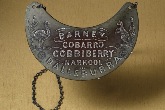 Dalleburra Aboriginal clan protective copper breastplate ca 1863-1899