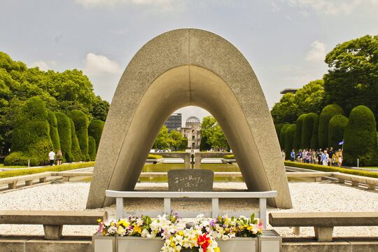 Cenotaph for the victims of the atomic bomb, Hiroshima Peace Memorial Park