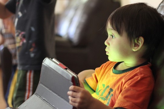 Child with tablet