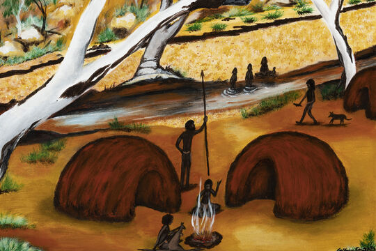 Painting depicting the Traditional (Kalkadunga) life
