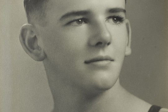 Portrait of a young Donald Campbell in the Navy 1943