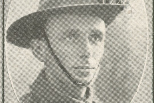 E.H. Williams one of the soldiers photographed in The Queenslander Pictorial supplement to The Queenslander 1915. Thumbnail
