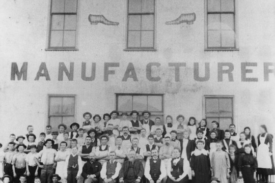 A. Mullers Shoe and Slipper Factory, South Brisbane, Queensland, ca. 1896.