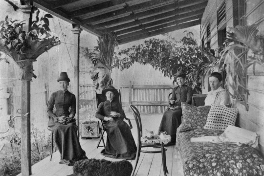 Afternoon tea in the garden Gympie ca 1907 Photographer Unidentified John Oxley Library State Library of Queensland Negative number 73097