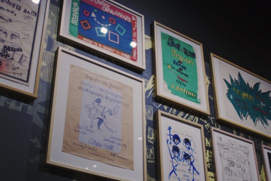 Posters inside the Cut Copy exhibition