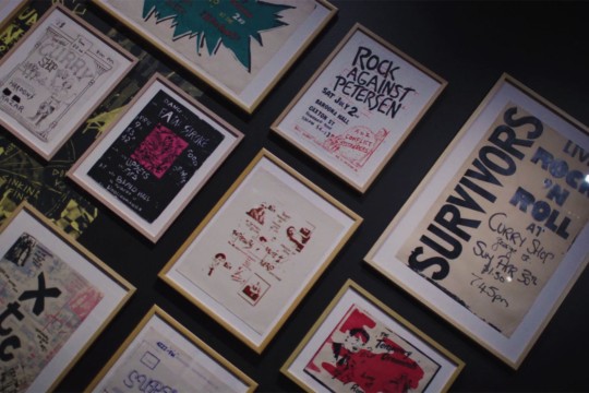 Posters inside the Cut Copy exhibition