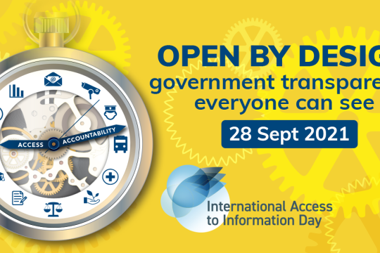 Poster advertising International Access to Information Day 2021