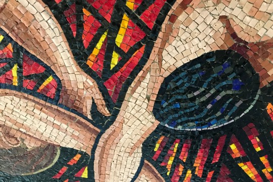 Close up of the mosaic by Don Ross at Anzac Square Memorial Galleries
