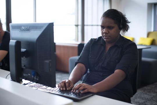 Client using a public computer.