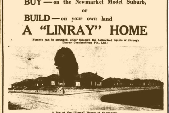 Newspaper advertisement for a Linray Home Courier Mail 17 January 1934