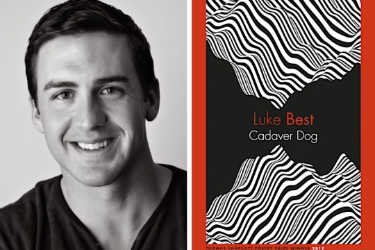 Composite image showing author Luke Best and the cover of his book Cadaver Dog