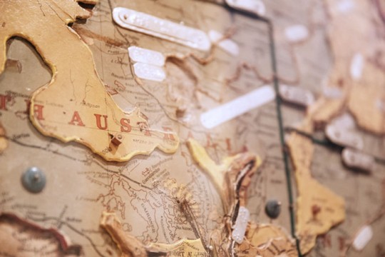 Detail from Frank Tunleys Braille Globe
