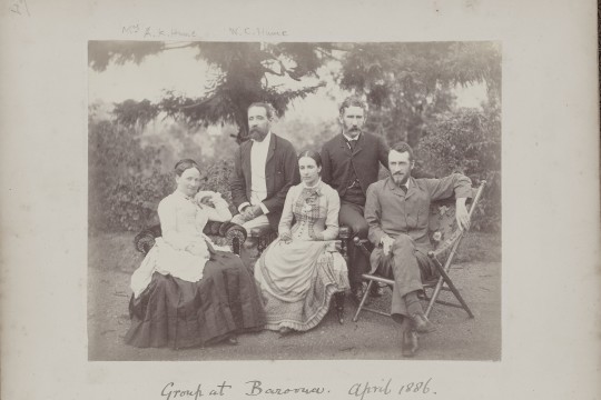 black and white photograph of a group of men and women in QLD