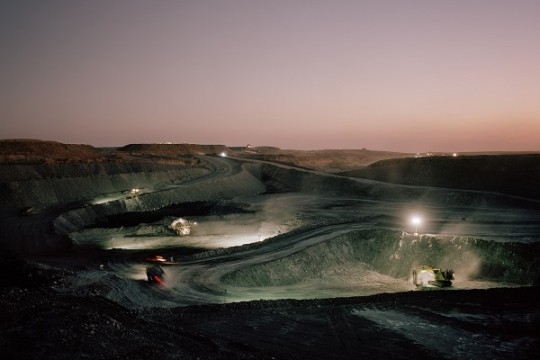 Night shift begins at a Bowen Basin coal mine near Coppabella Queensland 2012 