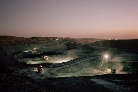 Night shift begins at a Bowen Basin coal mine near Coppabella Queensland 2012