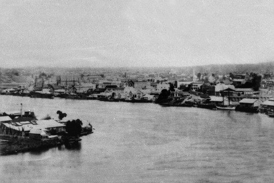 Panoramic photograph of Brisbane Queensland circa 1881