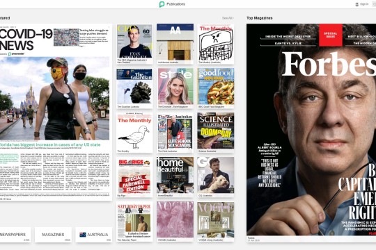 Image from PressReader database home page