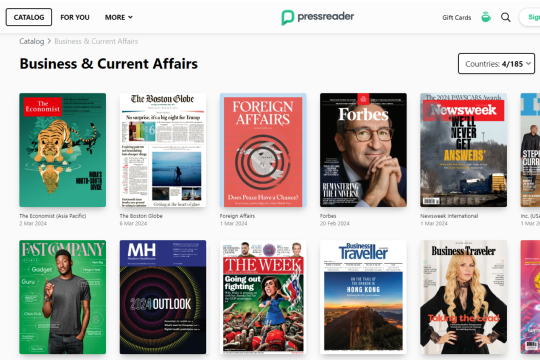 PressReader business titles