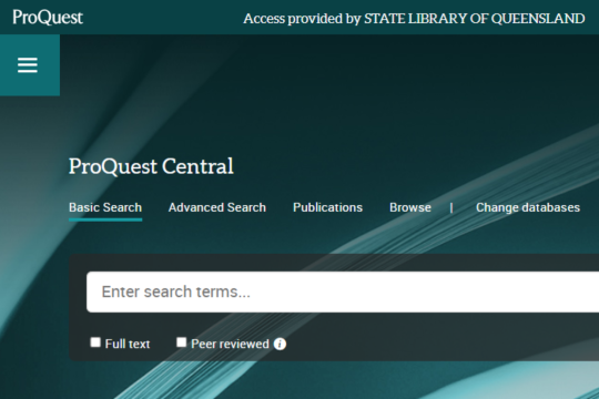 ProQuest Central database