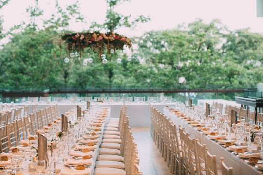 The Queensland Terrace set for a banquet