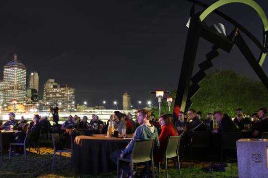 Moonlight cinema on the River Plaza deck