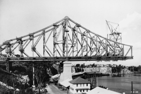 Story Bridge in the fourth stage of construction Brisbane 1938