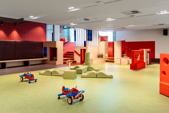 Soft play blocks and toys in the Corner.