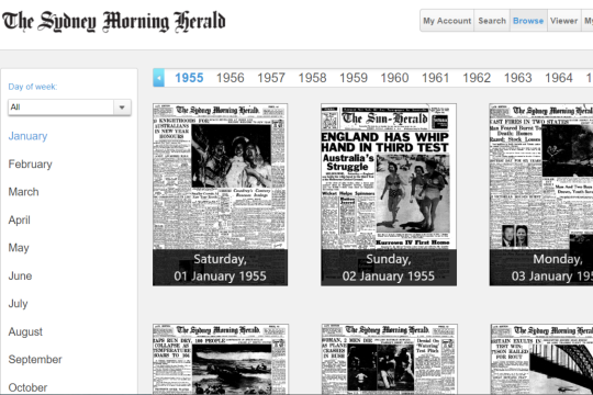 Sydney Morning Herald archives
