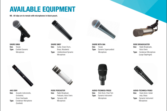 Recording studio equipment