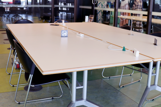 A photo of a meeting table at The Edge