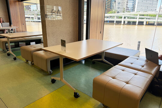 A photo of a meeting table at The Edge