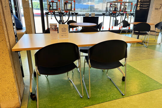 A photo of a meeting table at The Edge