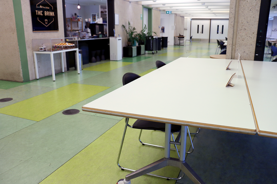 A photo of a meeting table at The Edge