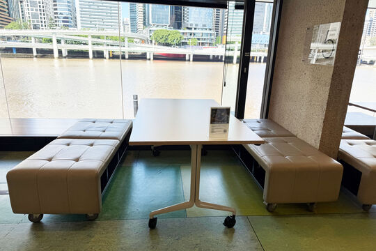 A photo of a meeting table at The Edge