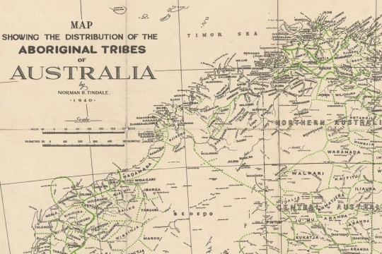 A map of Australia with black and green lines showing Aboriginal communities