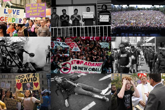 Collage of images from Twenty exhibition