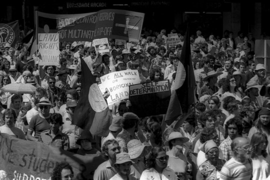 Aboriginal land rights march in Brisbane Queensland 1982