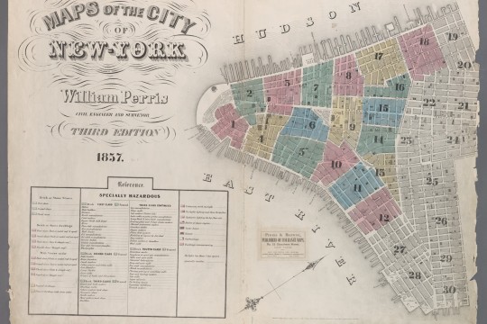 Index map of New York City 1857