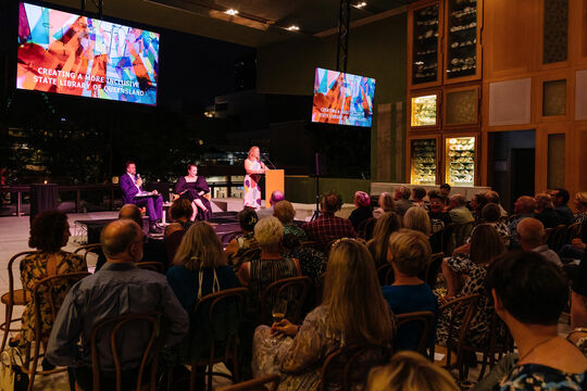 Guests attending an event at State Library of Queensland