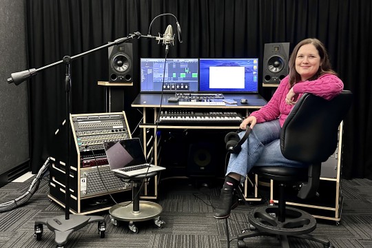 Wendy in the recording studio